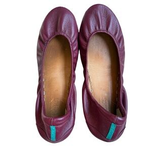 Tieks Burgundy Leather Flats